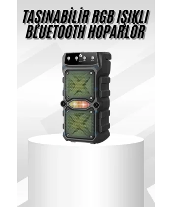 Çift Çıkışlı Güçlü Bataryalı Kablosuz Yüksek Ses Kaliteli Bluetooth Hoparlör