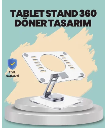Çift Eksenli Ayarlanabilir Tablet Destek Standı