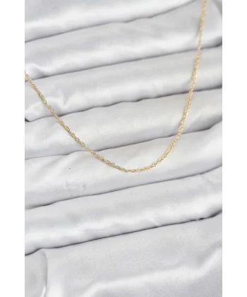 CM 14K Gold Renk Burgu Model 60 cm Kadın Kolye