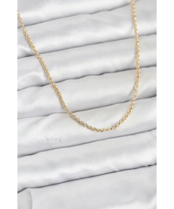 CM 14K Gold Renk Halka Model 60 cm Kadın Kolye