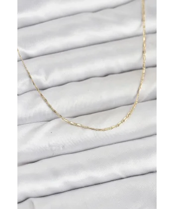 CM 14K Gold Renk Kesme Model 60 cm Kadın Kolye