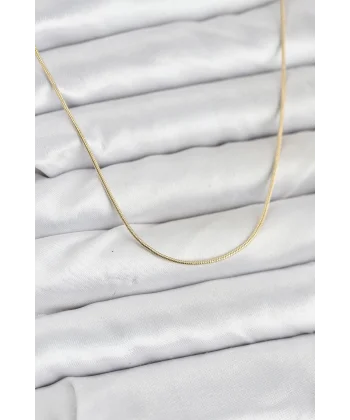CM 14K Gold Renk Yılan Zincir Model Kadın Kolye