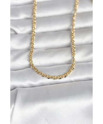 CM 14K Gold Renk Zincir Model 60 cm Kadın Kolye