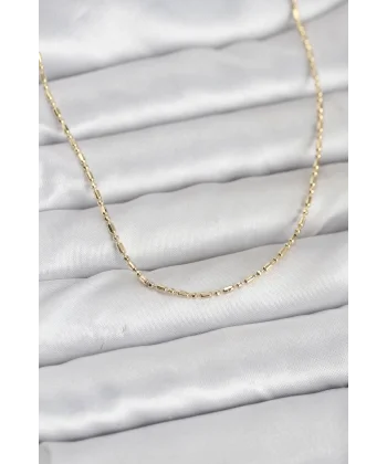 CM 14K Gold Renk Zincirli 60 cm Kadın Kolye