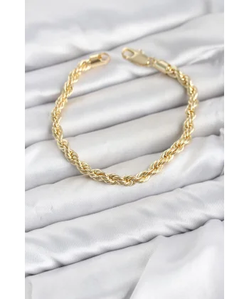 CM Burgu Model Gold Renk Pirinç Kadın Bileklik