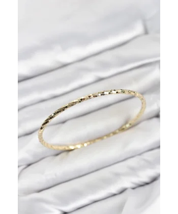 CM Gold Renk Lazer Kesim 65 mm Bilezik