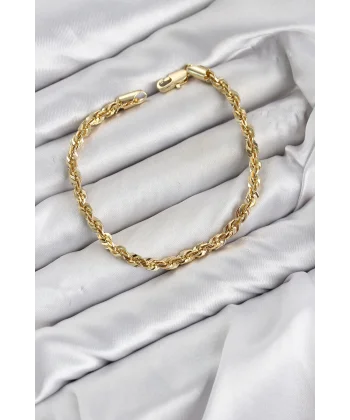 CM Singapur Model Zincir Gold Renk Kadın Bileklik