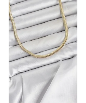 CM Yassı Yılan Zincir Model 60 cm Kadın Kolye