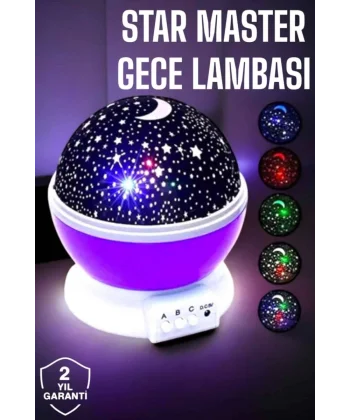 Çocuklara Özel Yıldızlı Gece Lambası