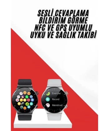 Çok Fonksiyonlu Akıllı Saat Bluetooth Bağlantılı Çağrı Cevaplayabilen Uzun Pil Ömrü