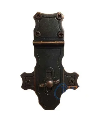 Dekoratif Anahtarlı Sandık Askısı - 40x65mm, Oksit, 1 Adet