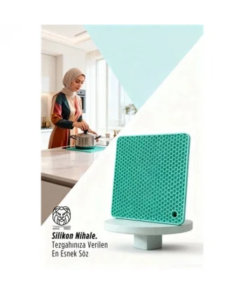 Derin Su  Serisi - Isıya Dayanıklı Bal Peteği Kaymaz Silikon Kare Nihale