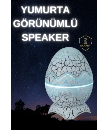 Dinozor Yumurtası Gece Masa Lambası Bluetooth Hoparlör 14 Renk Seçeneği