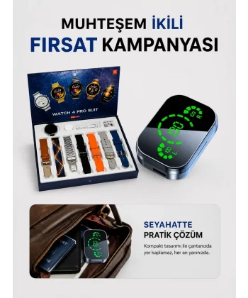 Dokunmatik Akıllı Saat Yeni Nesil Kulaklık Kampanyası Bluetooth Bağlantılı ANC Özelliği