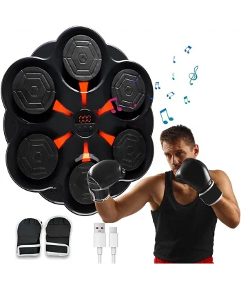 Duvar Boks Makinesi Müzikli Bluetooth Hoparlör Özellikli Led Işıklı Ritimli 9 Mod Seviye Ayarlı Box