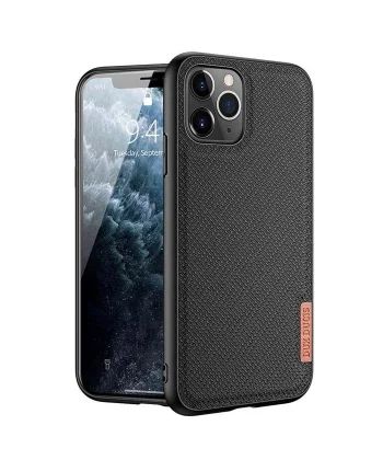 Dux Ducis Fino Serisi iPhone 11 Pro 5.8inç Kılıf Premium Dokuma Silikon Kılıf-(5775)