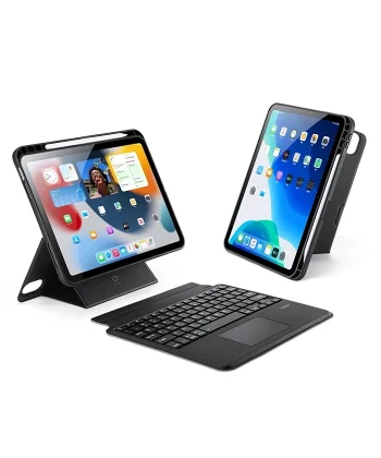 Dux Ducis iPad 10(2022) DK Series Kablosuz Bluetooth Klavye Touchpad Kılıf-(5775)