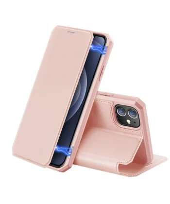 DUX DUCİS iPhone 12/12 Pro Kılıf Mıkantıslı Kapaklı  Flip Cover Kılıf Skin X Series Flip Case-(5775)