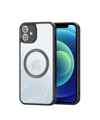 Dux Ducis iPhone 12 Aimo Series Mag Safe Premium Buzlu Sert PC-TPU Kılıf-(5775)