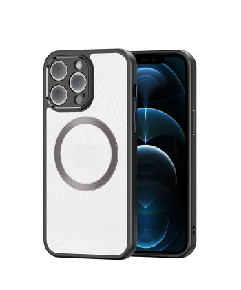 Dux Ducis iPhone 12 Pro Aimo Series Mag Safe Premium Buzlu Sert PC-TPU Kılıf-(5775)