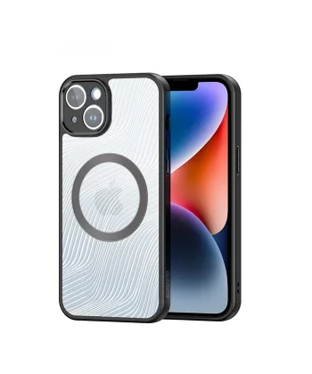 Dux Ducis iPhone 14 Plus Aimo Series MagSafe Premium Buzlu Sert PC-TPU Kılıf-(5775)