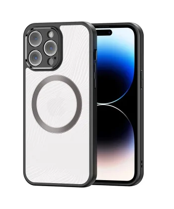 Dux Ducis iPhone 14 Pro Aimo Series MagSafe Premium Buzlu Sert PC-TPU Kılıf-(5775)