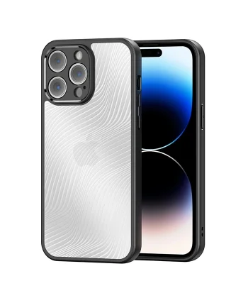 Dux Ducis iPhone 14 Pro Aimo Series Premium Buzlu Sert PC-TPU Kılıf-(5775)