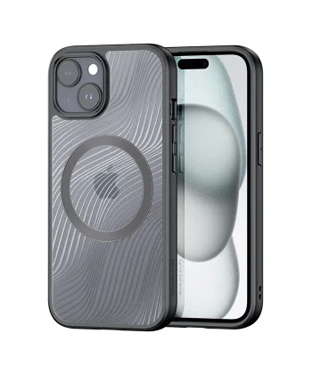 Dux Ducis iPhone 15 Aimo Series MagSafe Premium Buzlu Sert PC-TPU Kılıf-(5775)