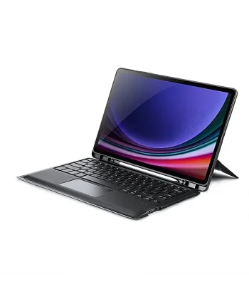 DUX DUCIS Samsung Galaxy Tab S9 + Ayrılabilir Bluetooth Klavye Touchpad PU Deri Kılıf-(5775)