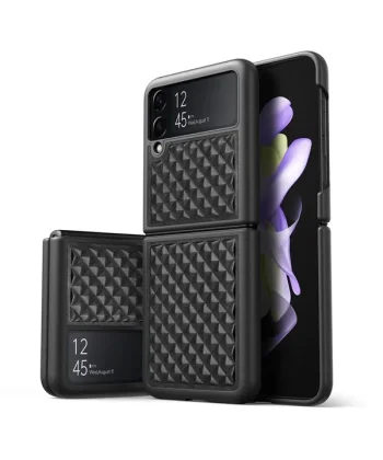Dux Ducis Venice Series Samsung Galaxy Z Flip3 5G için Premium Deri Kılıf-(5775)