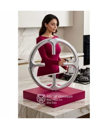 Emily Rosewood Serisi Saf Alüminyum Moka Pot ve Cezve Ocak Küçültücü - Kamp Yardımcısı