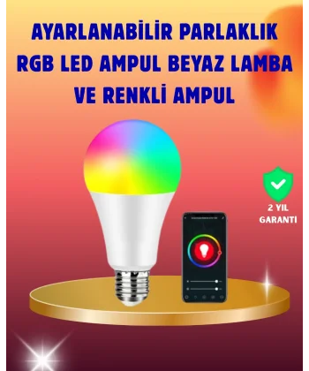 Enerji Verimli Akıllı LED Ampul Uzaktan Kontrol Özellikli