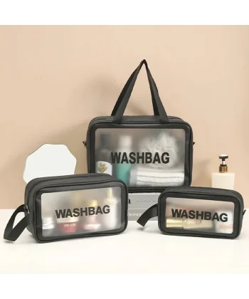 EZERE Su Geçirmez Premium Kalite Seyahat Makyaj Ve Kozmetik Çantası 3 Adet Set-(5775)