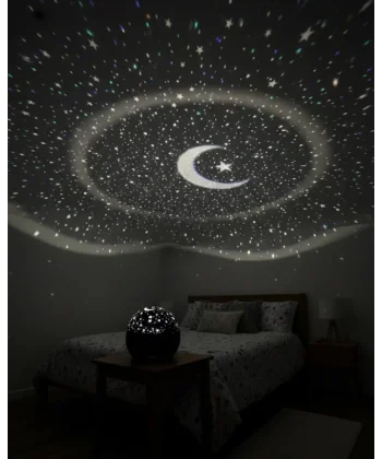 Fişli Yıldız Projektör Gece Lambası Müzikli