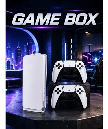 Game Box 3D Çift Oyun Kollu 4K HD Ekran 20000den Fazla Oyun Seçeneği 2.4G Kablosuz
