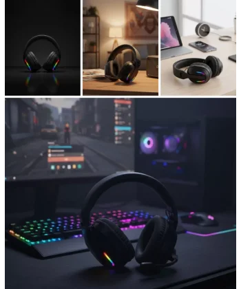 Gaming Headset Kablosuz Bluetooth 40MM Sürücülü Mikrofonlu Oyuncu Kulaklığı