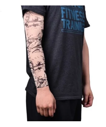 Giyilebilir Kol Dövmesi Çorap Dövme 3d Baskılı Kol Bacak Dövme 2 Adet Model 25