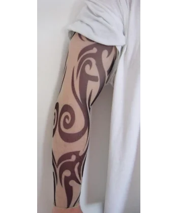 Giyilebilir Kol Dövmesi Çorap Dövme 3d Baskılı Kol Bacak Dövme 2 Adet Model 6