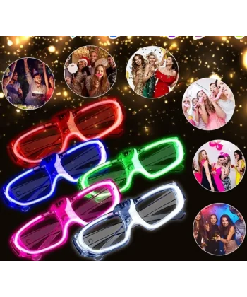 Glow Model 3 Farklı Fonksiyonlu Işıklı Parti Gözlüğü Karışık Renk 12 Adet
