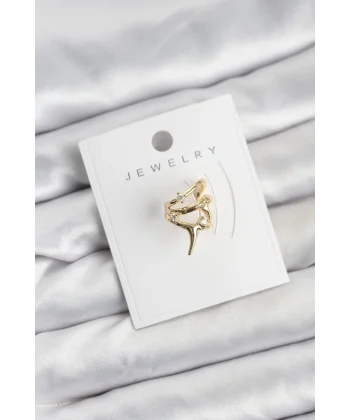 Gold Renk Pirinç Diken Model Kıkırdak Earcuff Küpe