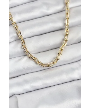 Gold Renk Pirinç Tifani Model Kadın Kolye
