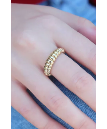 Gold Renk Sarmal Model Kadın Yüzük