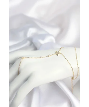 Gold Renk Yıldız Model Pirinç Kadın Şahmeran