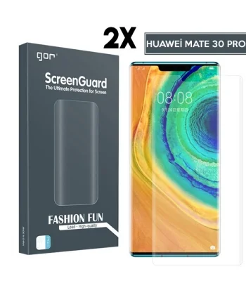 Gor Huawei Mate 30 Pro 3d Kavisli Full Kaplama Darbe Emici Ekran Koruyucu 2 Adet Set-(5775)