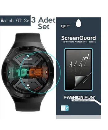 Gor Huawei Watch GT2E Darbe Emici Ekran Koruyucu 3 Adet Set-(5775)
