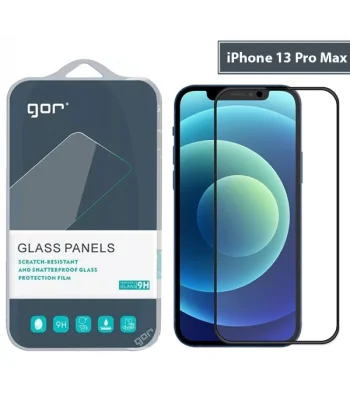 GOR iPhone 13 Pro Max 9D Hardening Tempered Full Cam Ekran Koruyucu-(5775)