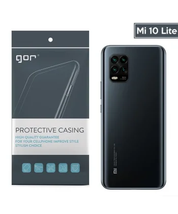GOR Xiaomi Mi 10 Lite Kamera Korumalı Ultra Slim Silikon Kılıf-(5775)