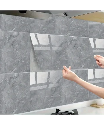 Gri Mermer Desenli Alüminyum Plastik Duvar Sticker