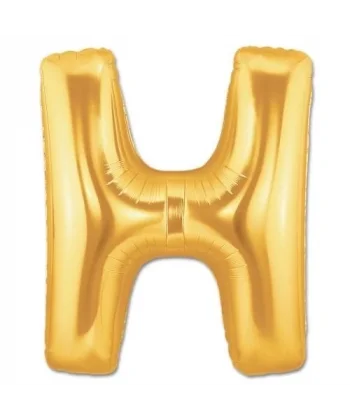 H Harf Folyo Balon Altın Renk  40 İnç