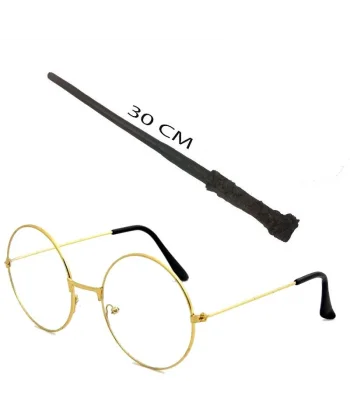 Harry Potter Asası 30 Cm Ve Metal Harry Potter Gözlüğü
